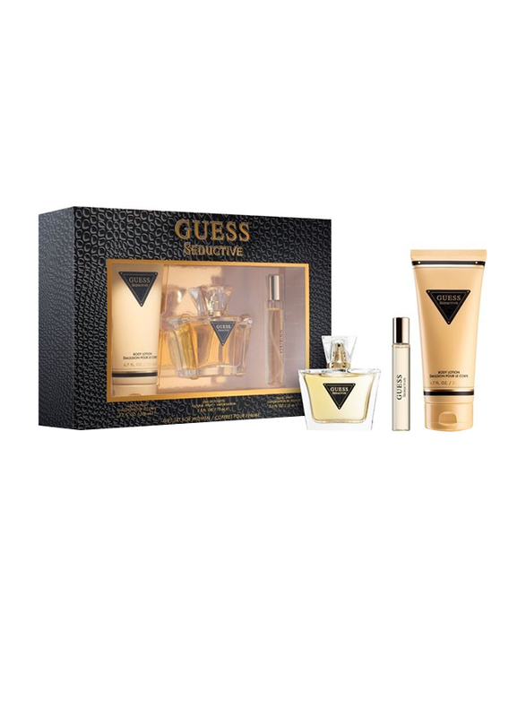 Guess 3-Piece Guess Seductive Gift Set for Women, 100ml EDT Perfume, 200ml Body Lotion, 15ml EDT Perfume
Guess 3-Piece Guess Seductive Gift Set for Women, 100ml EDT Perfume, 200ml Body Lotion, 15ml EDT Perfume