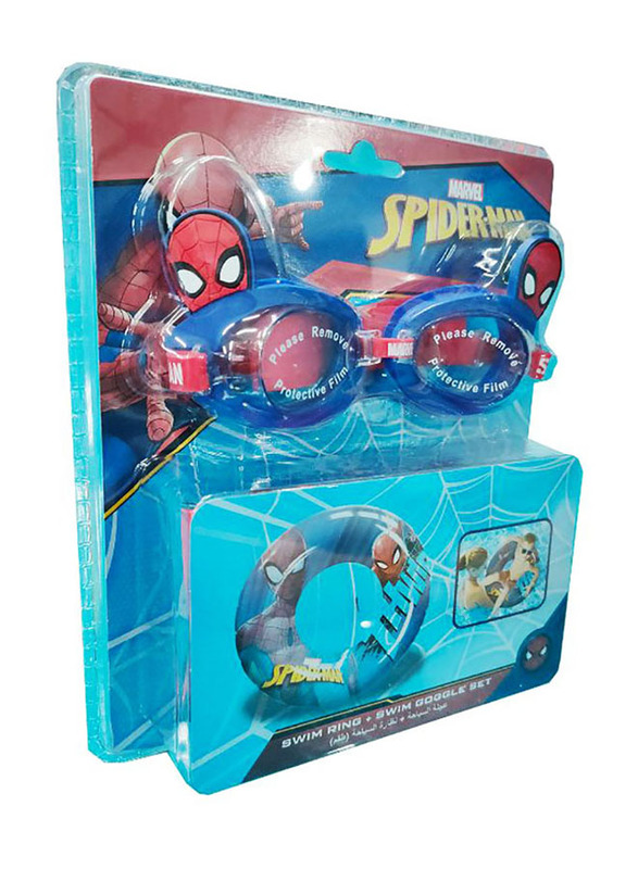 Marvel Spiderman Printed Kids Swim Ring + 3D Swim Goggle Set, 2 Piece, Blue
Marvel Spiderman Printed Kids Swim Ring + 3D Swim Goggle Set, 2 Piece, Blue