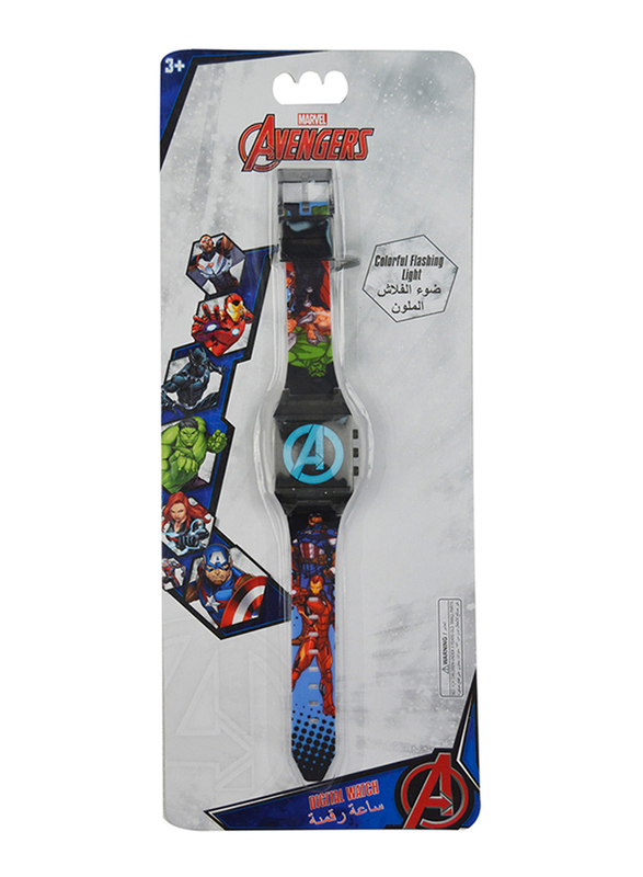Marvel Avengers Digital Watch for Boys, Silicone Strap, with 3D Rubber Head and Colorful Flashing Light, 3+ Years, Plastic, One Size, Multicolor
Marvel Avengers Digital Watch for Boys, Silicone Strap, with 3D Rubber Head and Colorful Flashing Light, 3+ Years, Plastic, One Size, Multicolor