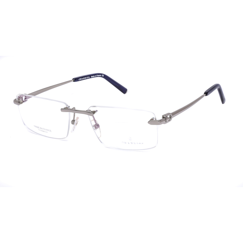 Philippe Charriol Rimless Rectangle Silver Eyeglass Frame for Men, Clear Lens, PC75041 C07, 58/18/140
Philippe Charriol Rimless Rectangle Silver Eyeglass Frame for Men, Clear Lens, PC75041 C07, 58/18/140