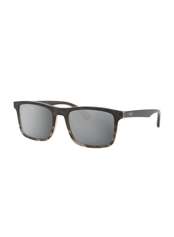 Emporio Armani Polarized Full-Rim Rectangular Matte Striped Brown Sunglasses for Men, Mirrored Silver Lens, EA4137F 5789Z3, 54/19/145
Emporio Armani Polarized Full-Rim Rectangular Matte Striped Brown Sunglasses for Men, Mirrored Silver Lens, EA4137F 5789Z3, 54/19/145