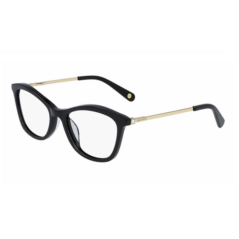 Nine West Full-Rim Square Black/Gold Eyeglasses Frames for Women, Clear Demo Lens, NW76 001, 51/17/135
Nine West Full-Rim Square Black/Gold Eyeglasses Frames for Women, Clear Demo Lens, NW76 001, 51/17/135