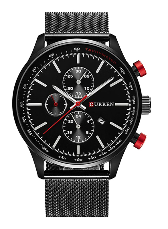 Curren Casual Analog Watch for Men with Stainless Steel Band, Water Resistant, SW0118, Black
Curren Casual Analog Watch for Men with Stainless Steel Band, Water Resistant, SW0118, Black