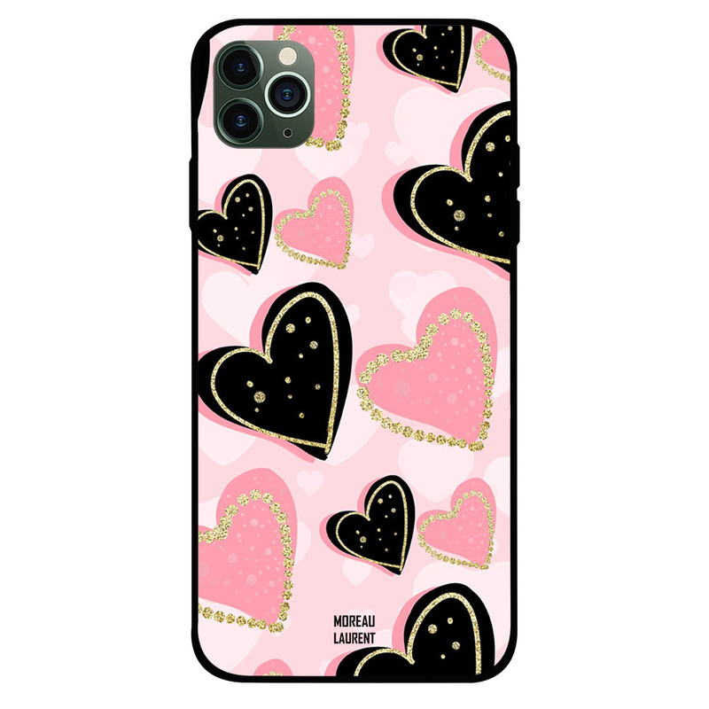 Moreau Laurent Apple iPhone 11 Pro Mobile Phone Back Cover, Black and Pink Hearts
Moreau Laurent Apple iPhone 11 Pro Mobile Phone Back Cover, Black and Pink Hearts