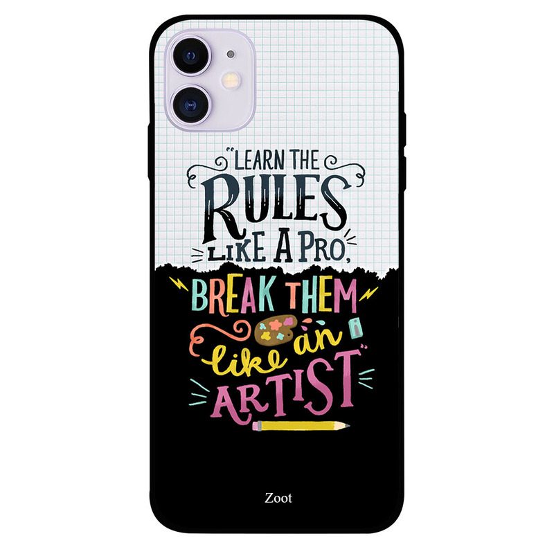 Zoot Apple iPhone 11 Mobile Phone Back Cover, Learn The Rules Like A Pro Break Them Like An Artist
Zoot Apple iPhone 11 Mobile Phone Back Cover, Learn The Rules Like A Pro Break Them Like An Artist
