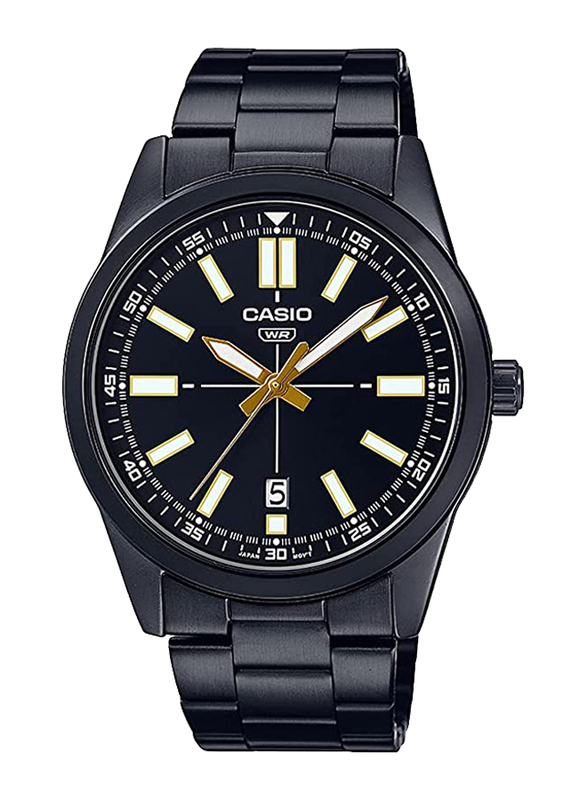 Casio Analog Watch for Men with Stainless Steel Strap, Water Resistant, MTP B200M 1EDF, Black-Black
Casio Analog Watch for Men with Stainless Steel Strap, Water Resistant, MTP B200M 1EDF, Black-Black