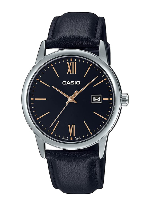 Casio Analog Watch for Men with Leather Band, Water Resistant, MTP-V002L-1B3UDF, Black-Black
Casio Analog Watch for Men with Leather Band, Water Resistant, MTP-V002L-1B3UDF, Black-Black
