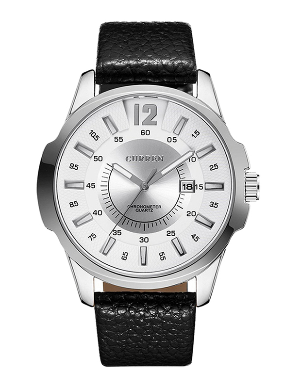 Curren Analog Leather Watch for Men, Water Resistant with Date Display, Black-Silver, 8123
Curren Analog Leather Watch for Men, Water Resistant with Date Display, Black-Silver, 8123