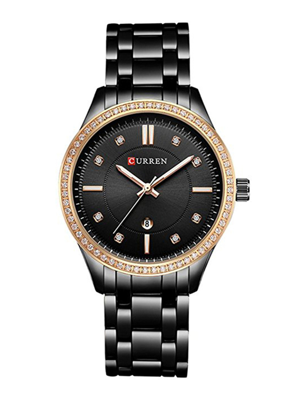 Curren Analog Stainless Steel Quartz Wrist Watch for Women, Water Resistant, Black, 9010
Curren Analog Stainless Steel Quartz Wrist Watch for Women, Water Resistant, Black, 9010