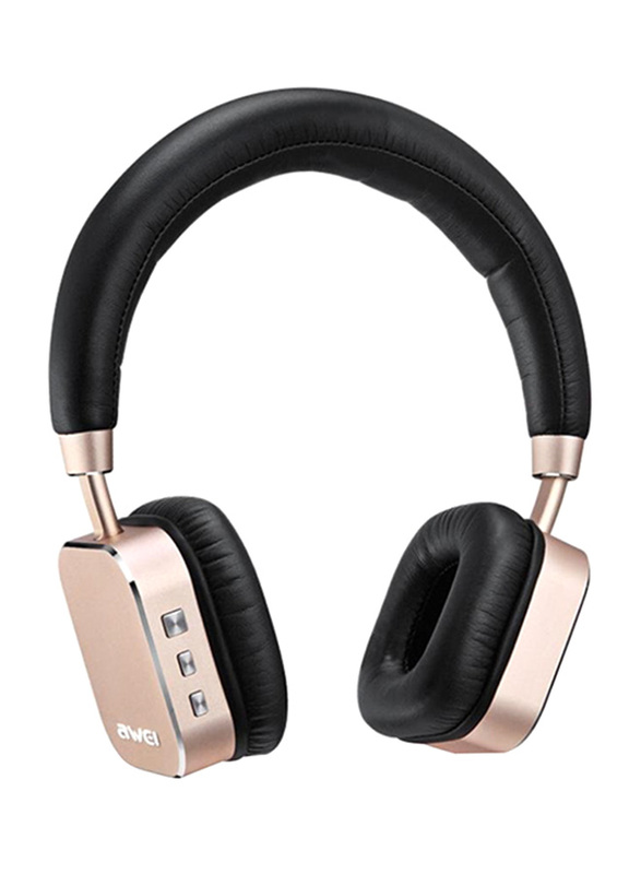 Awei A900BL Wireless On-Ear Bass Stereo Bluetooth Headphones with Mic, Black/Gold
Awei A900BL Wireless On-Ear Bass Stereo Bluetooth Headphones with Mic, Black/Gold