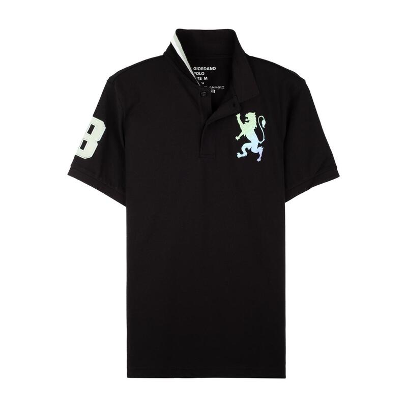 Giordano Men's 3D Lion Polo