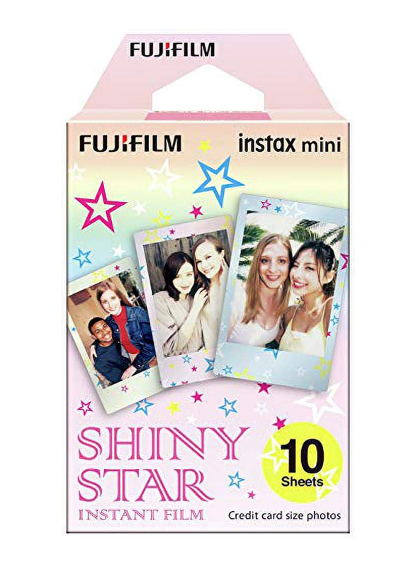 Fujifilm Instax Mini Shiny Star Film Sheets for Fujifilm Instax Mini 7, 7s, 8, 25, 50, 55, 10 Sheets, White
Fujifilm Instax Mini Shiny Star Film Sheets for Fujifilm Instax Mini 7, 7s, 8, 25, 50, 55, 10 Sheets, White