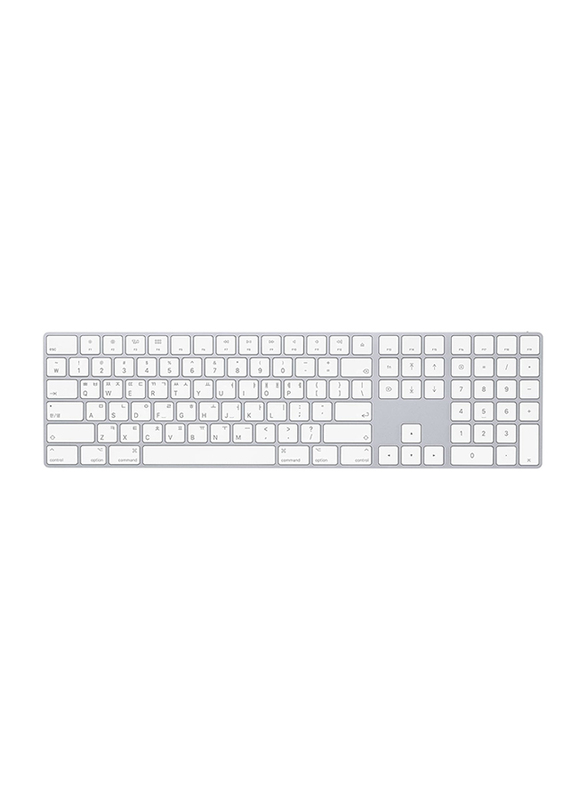 Apple Magic Wireless Korean/English Keyboard with Numeric Keypad, Silver
Apple Magic Wireless Korean/English Keyboard with Numeric Keypad, Silver