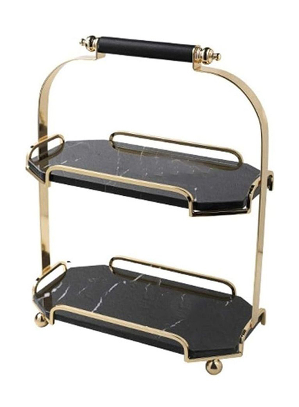 Lushh 2-Tier Decorative Marble Cake Serving Stand and Vanity Organizer, Black, 30 x 15.2 x 37cm
Lushh 2-Tier Decorative Marble Cake Serving Stand and Vanity Organizer, Black, 30 x 15.2 x 37cm