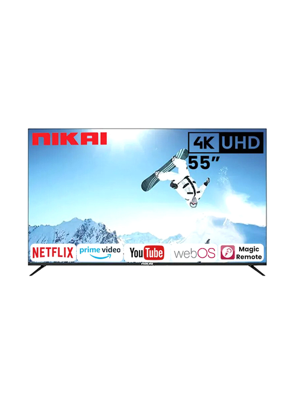 Nikai 55-inch Platinum Series Flat 4K Ultra HD LED Smart TV with Webos Operating System, NIK55MEU4STN, Grey
Nikai 55-inch Platinum Series Flat 4K Ultra HD LED Smart TV with Webos Operating System, NIK55MEU4STN, Grey