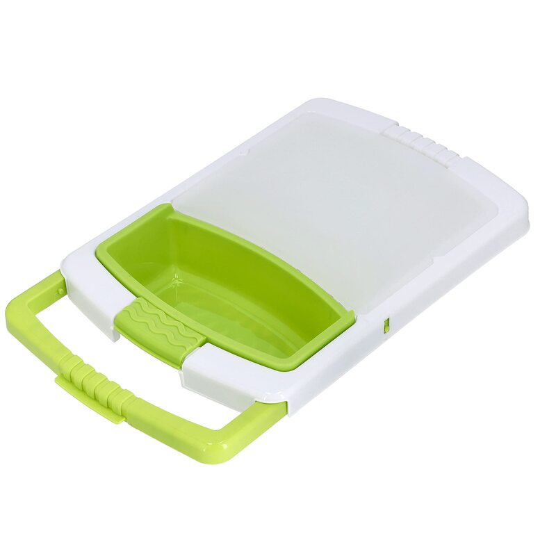 Royalford Multifunctional Chopping Board with Storage Tray & Washing Basket, White/Green
Royalford Multifunctional Chopping Board with Storage Tray & Washing Basket, White/Green