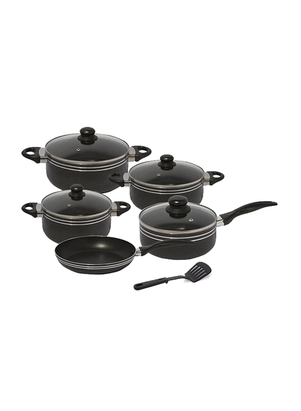 RoyalFord 10-Pieces 3 Layer Coating Non-Stick Aluminium Cookware Set, RF7065, 13.7x10.2x23.9cm, Black
RoyalFord 10-Pieces 3 Layer Coating Non-Stick Aluminium Cookware Set, RF7065, 13.7x10.2x23.9cm, Black