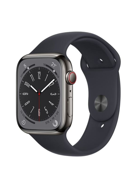 Apple Series 8 41mm Smartwatch, GPS + Cellular, Graphite Stainless Steel Case with Midnight Sport Band
Apple Series 8 41mm Smartwatch, GPS + Cellular, Graphite Stainless Steel Case with Midnight Sport Band