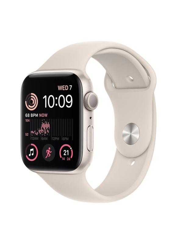 Apple SE 44mm Smartwatch, GPS + Cellular, Starlight Aluminium Case with Starlight Sport Band
Apple SE 44mm Smartwatch, GPS + Cellular, Starlight Aluminium Case with Starlight Sport Band