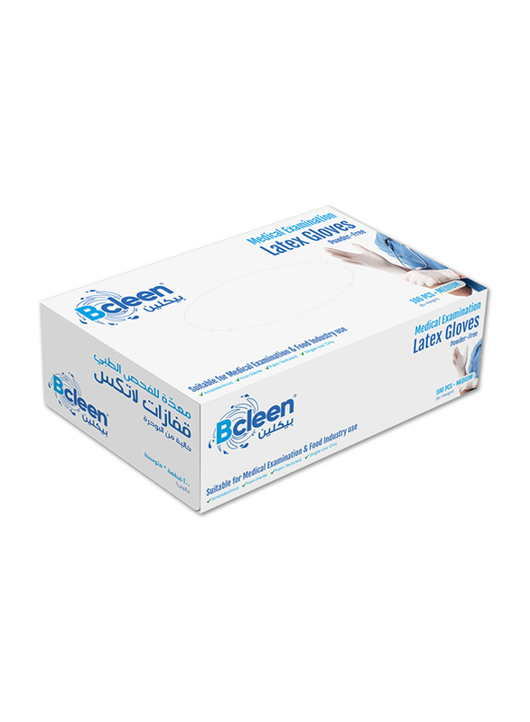 Bcleen Latex Non Powder Disposable Gloves for Medical Examination, Medium, 100 Pieces, White
Bcleen Latex Non Powder Disposable Gloves for Medical Examination, Medium, 100 Pieces, White