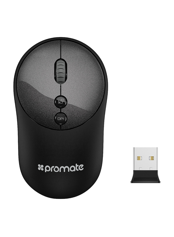 Promate CLIX-2 2.4Ghz Wireless Mouse, USB Adapter, One-Touch Show Desktop for Windows, Black
Promate CLIX-2 2.4Ghz Wireless Mouse, USB Adapter, One-Touch Show Desktop for Windows, Black