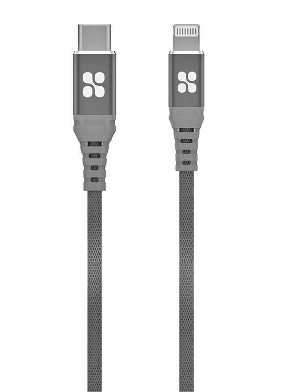 Promate 2-Meter Powercord-200 Nylon Braided Lightning Cable, 3A USB Type-C Male to Lightning, Apple MFi Certified, 27W PD and Fast Charging for Apple
Promate 2-Meter Powercord-200 Nylon Braided Lightning Cable, 3A USB Type-C Male to Lightning, Apple MFi Certified, 27W PD and Fast Charging for Apple