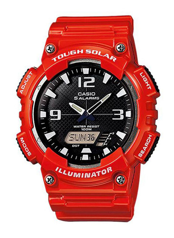 Casio Solar Analog/Digital Watch for Men with Resin Band, Water Resistant, AQ-S810WC-4A, Red-Black
Casio Solar Analog/Digital Watch for Men with Resin Band, Water Resistant, AQ-S810WC-4A, Red-Black