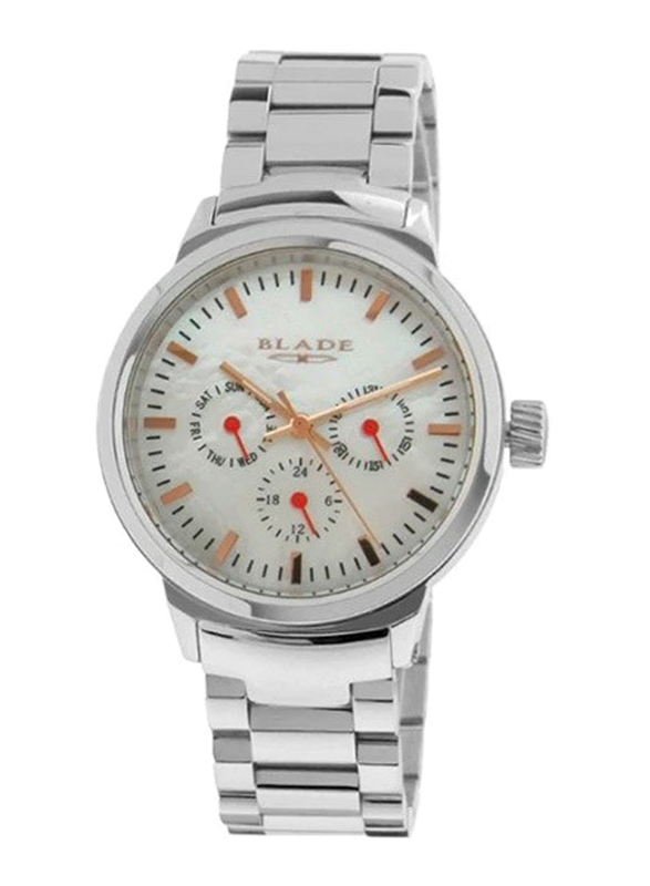 Blade Analog Watch for Women with Stainless Steel Band, Water Resistant and Chronograph, 15-3441LSHS, Silver-White
Blade Analog Watch for Women with Stainless Steel Band, Water Resistant and Chronograph, 15-3441LSHS, Silver-White