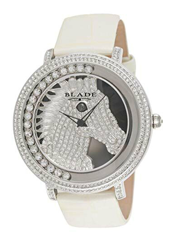 Blade Analog Watch for Women with Leather Band, Water Resistant and Floating Stones Dial, 10-3253G-SW, White-Silver/Grey
Blade Analog Watch for Women with Leather Band, Water Resistant and Floating Stones Dial, 10-3253G-SW, White-Silver/Grey