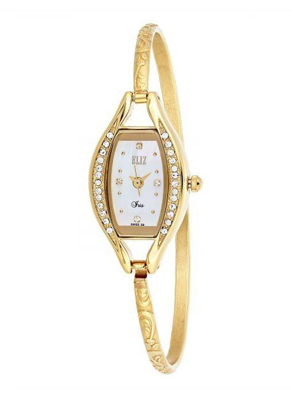 Eliz Analog Watch for Women with Stainless Steel Band, Water Resistant, ES25-8103L GW, Gold-White
Eliz Analog Watch for Women with Stainless Steel Band, Water Resistant, ES25-8103L GW, Gold-White