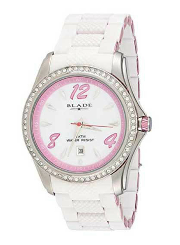 Blade Analog Unisex Watch with Aluminum/Silicone Band, Water Resistant, 13-3161U-SHP, White/Pink
Blade Analog Unisex Watch with Aluminum/Silicone Band, Water Resistant, 13-3161U-SHP, White/Pink