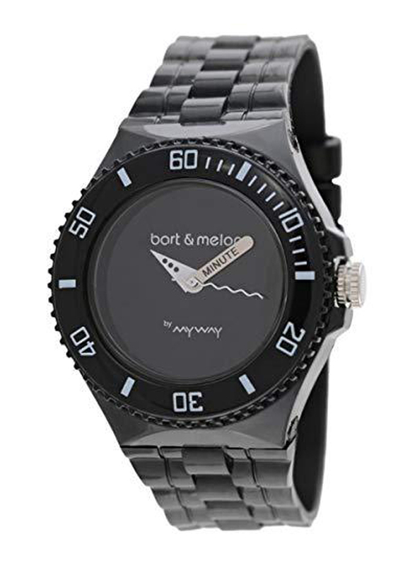 Bart & Melon Analog Unisex Watch with Polyurethane Band, Water Resistant, 11-NU005-NNN, Black
Bart & Melon Analog Unisex Watch with Polyurethane Band, Water Resistant, 11-NU005-NNN, Black