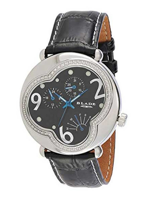 Blade Analog Unisex Watch with Leather Band, Water Resistant and Chronograph, 2721G-SNN, Black
Blade Analog Unisex Watch with Leather Band, Water Resistant and Chronograph, 2721G-SNN, Black