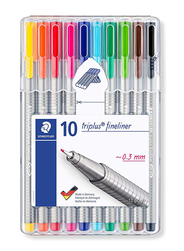 Staedtler StaEDT Perfumeler Triples Fineline 334 Pens, 0.3mm, 10-Pieces, Multicolor
Staedtler StaEDT Perfumeler Triples Fineline 334 Pens, 0.3mm, 10-Pieces, Multicolor