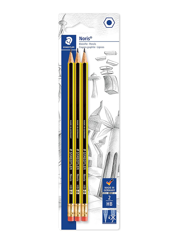 Staedtler StaEDT Perfumeler Noris ST-122-2BK3DA HB2 Pencils Set, 3 Pieces, Multicolor
Staedtler StaEDT Perfumeler Noris ST-122-2BK3DA HB2 Pencils Set, 3 Pieces, Multicolor