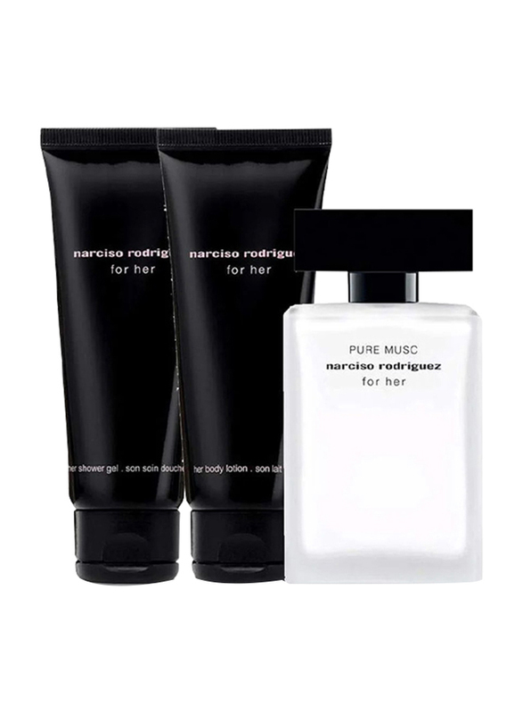 Narciso Rodriguez 3-Piece Pure Musc Gift Set for Women, 50ml EDP Perfume, 75ml Body Lotion, 75ml Shower Gel
Narciso Rodriguez 3-Piece Pure Musc Gift Set for Women, 50ml EDP Perfume, 75ml Body Lotion, 75ml Shower Gel
