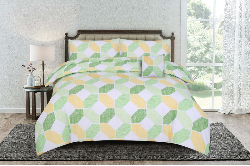 Kassino 2-Piece Deno Design Sheets & Pillow Cases Set, 1 Bed Sheet + 1 Pillow Covers, Yellow/Green, Single
Kassino 2-Piece Deno Design Sheets & Pillow Cases Set, 1 Bed Sheet + 1 Pillow Covers, Yellow/Green, Single