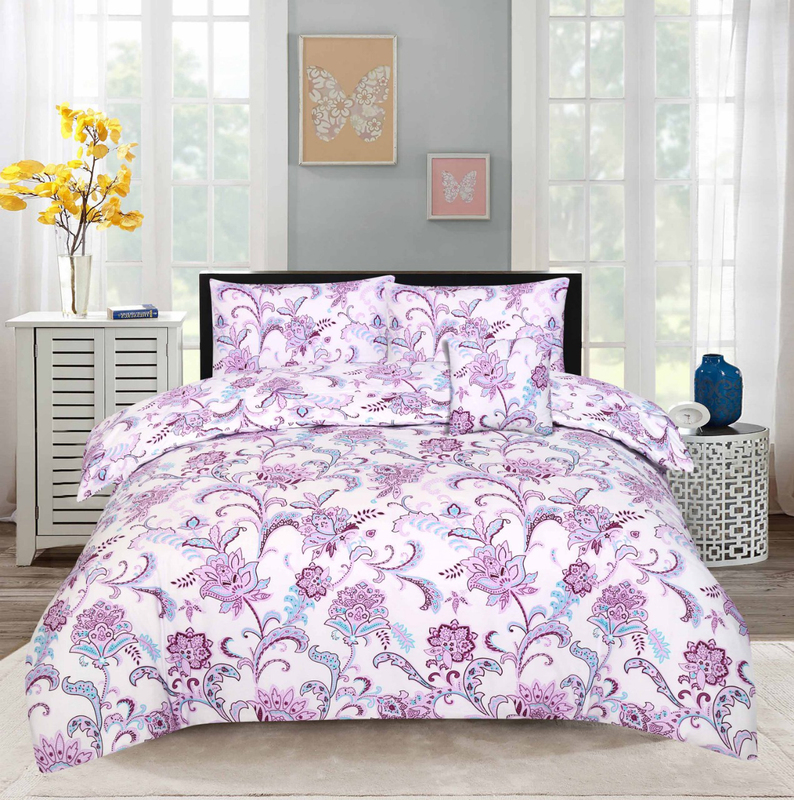Style Nasma 4-Piece Becen Design Comforter Set, 1 Comforter + 1 Bed Sheet + 2 Pillow Covers, Purple, Queen
Style Nasma 4-Piece Becen Design Comforter Set, 1 Comforter + 1 Bed Sheet + 2 Pillow Covers, Purple, Queen