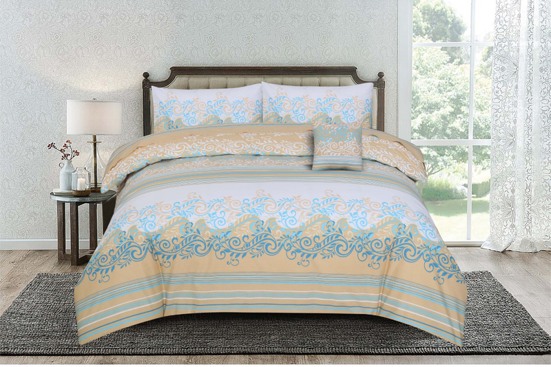 Kassino 3-Piece Carol Design Sheets & Pillow Cases Set, 1 Fitted Bed Sheet + 2 Pillow Covers, Cream/Peach/Blue, Twin
Kassino 3-Piece Carol Design Sheets & Pillow Cases Set, 1 Fitted Bed Sheet + 2 Pillow Covers, Cream/Peach/Blue, Twin