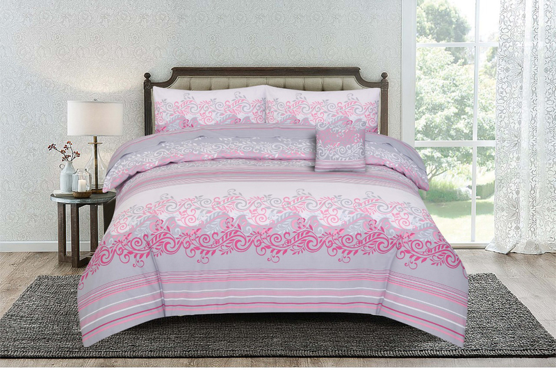 Kassino 2-Piece Carol Design Sheets & Pillow Cases Set, 1 Bed Sheet + 1 Pillow Covers, Grey/Pink, Single
Kassino 2-Piece Carol Design Sheets & Pillow Cases Set, 1 Bed Sheet + 1 Pillow Covers, Grey/Pink, Single