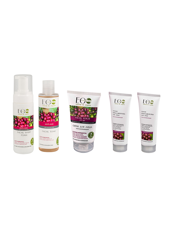 Eo Laboratorie Natural & Organic Anti Age Facial Skincare Set for Wrinkles & Mature Skin, Washing Foam 150ml + Tonic 200ml + Scrub 150ml + Day Serum 5
Eo Laboratorie Natural & Organic Anti Age Facial Skincare Set for Wrinkles & Mature Skin, Washing Foam 150ml + Tonic 200ml + Scrub 150ml + Day Serum 5