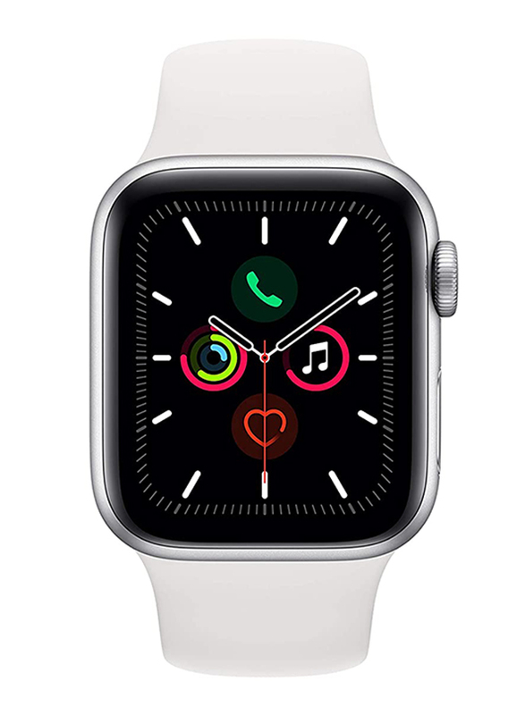 Apple Watch Series 5 - 40mm Smartwatch, GPS, Silver Aluminium Case with White Sport Band
Apple Watch Series 5 - 40mm Smartwatch, GPS, Silver Aluminium Case with White Sport Band