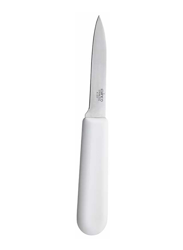 Winco 3-inch Stainless Steel Paring Knife with Polypropylene Handle, K-40P, Silver/White
Winco 3-inch Stainless Steel Paring Knife with Polypropylene Handle, K-40P, Silver/White