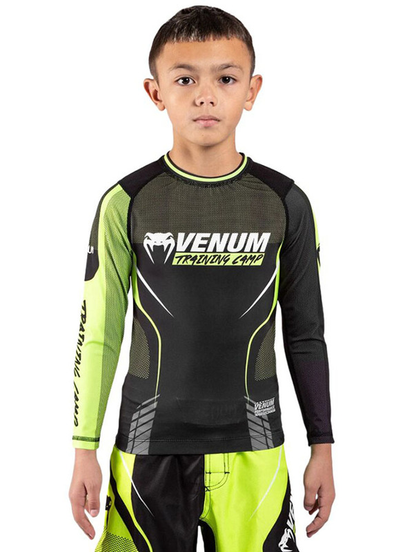 Venum Training Camp 3.0 Kids Rashguard T-shirt for Boys, 12 Years, Black/Neo Yellow
Venum Training Camp 3.0 Kids Rashguard T-shirt for Boys, 12 Years, Black/Neo Yellow