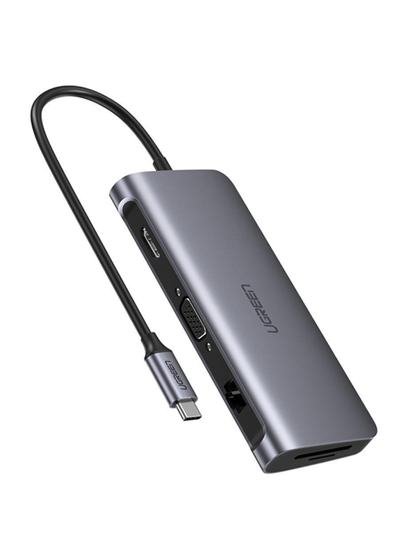 Ugreen 9-in-1 USB Type C Multifunctional Adapter for USB Type-C/Laptop/Tablet, Grey/Black
Ugreen 9-in-1 USB Type C Multifunctional Adapter for USB Type-C/Laptop/Tablet, Grey/Black