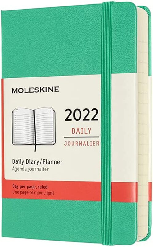 Moleskine Classic 12 Month 2022 Daily Planner Hard Cover Pocket, 3.5" X 5.5-inch, Ice Green
Moleskine Classic 12 Month 2022 Daily Planner Hard Cover Pocket, 3.5" X 5.5-inch, Ice Green