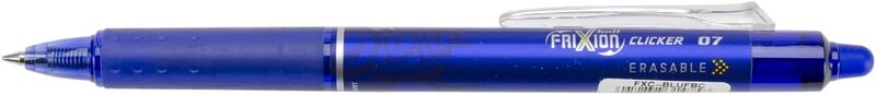 Pilot 12-Piece Frixion Fine Point Clicker Erasable Rollerball Pen Set, 0.7mm, Blue
Pilot 12-Piece Frixion Fine Point Clicker Erasable Rollerball Pen Set, 0.7mm, Blue