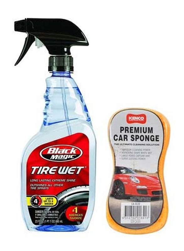 Black Magic Tire Wet Trigger with Premium Car Cleaning Sponge Set, Clear/Orange/Black
Black Magic Tire Wet Trigger with Premium Car Cleaning Sponge Set, Clear/Orange/Black