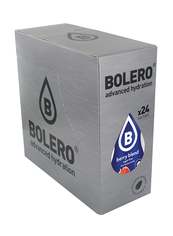 Bolero Advanced Hydration Sugar Free Berry Blend Fruit Flavoured Drink, 24 Sachets x 9ml
Bolero Advanced Hydration Sugar Free Berry Blend Fruit Flavoured Drink, 24 Sachets x 9ml