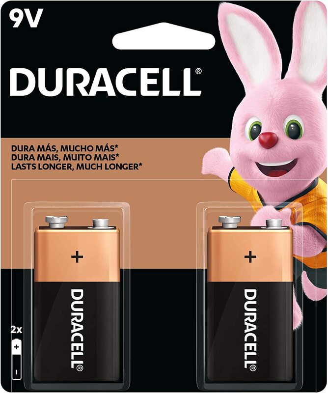 Duracell 9V Alkaline Batteries Long Lasting Power, MN1604B2, 2 Pieces, Black/Gold
Duracell 9V Alkaline Batteries Long Lasting Power, MN1604B2, 2 Pieces, Black/Gold